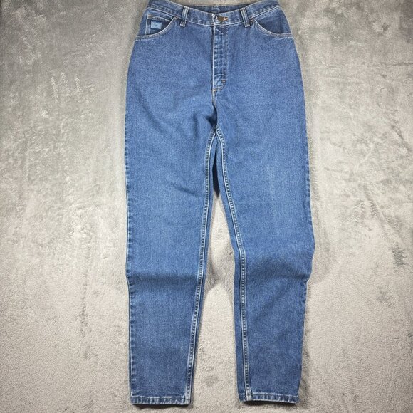 Wrangler Vintage Mom Jeans Women’s 12x34 High Rise 90s Y2K Blue Denim - Picture 3 of 9